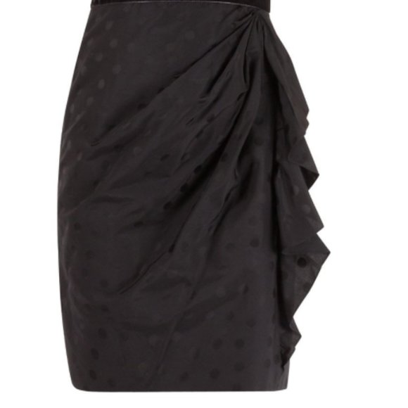 MARC JACOBS Polka Dot Jacquard Ruffle Cocktail Dress - Size 6 - Picture 7 of 11